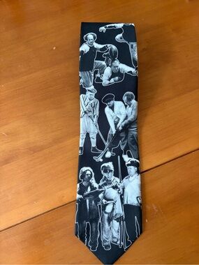 VTG 1997 The Three Stooges Sports Black Novelty Tie